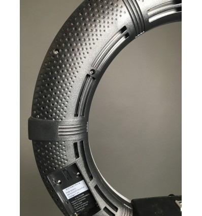 3200-5500 Kelvin : Sort bagpanel ( Yidoblo LED Ring Light 96 watt ) LCD display & Fjerbetjening
