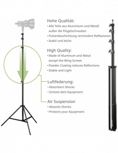 BRESSER BR-TP400R Lightstand 400cm