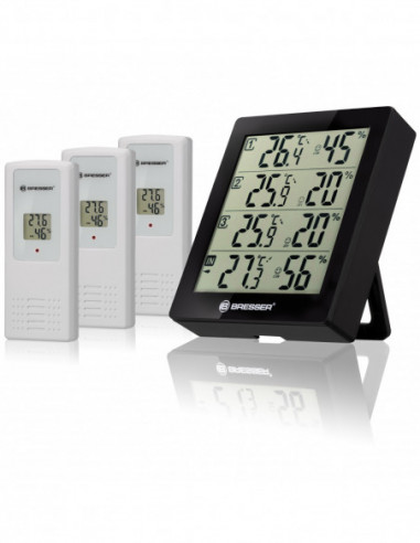 BRESSER Thermo-Hygrometer Quadro with...