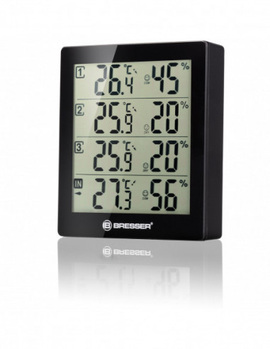 BRESSER Thermo-Hygrometer Quadro with...