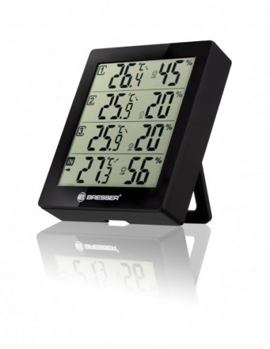 BRESSER Thermo-Hygrometer Quadro with...