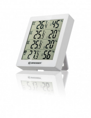 BRESSER Thermo-Hygrometer Quadro with...