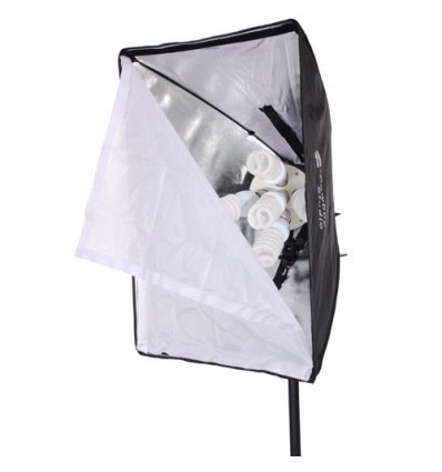 3 x SLH5 Komplet Begynder pakke X-Large - Videolys m stativ 280cm, lampehoved, softboks 15 x 125watt lavenergi pærer 13