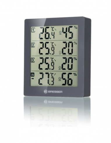 BRESSER Thermo-Hygrometer Quadro with...
