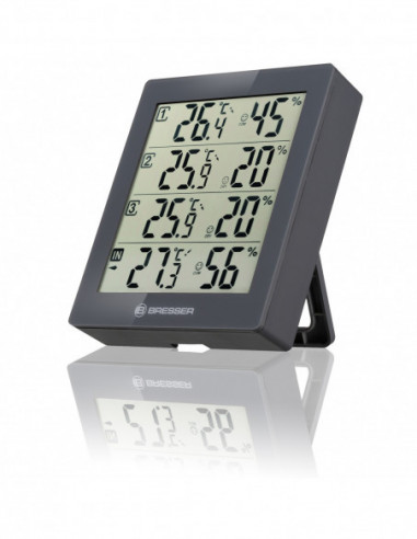 BRESSER Thermo-Hygrometer Quadro with...