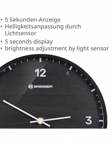 BRESSER MyTime LEDsec wall clock 24...
