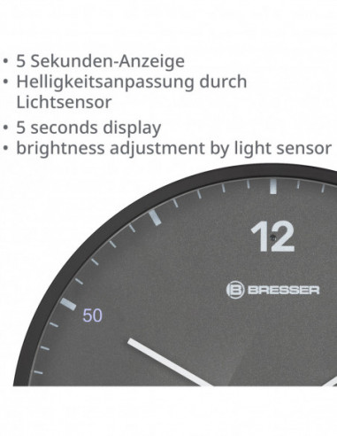 BRESSER MyTime LEDsec wall clock 24...