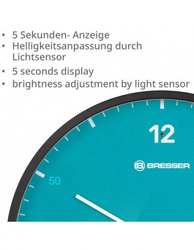 BRESSER MyTime LEDsec wall clock 24...