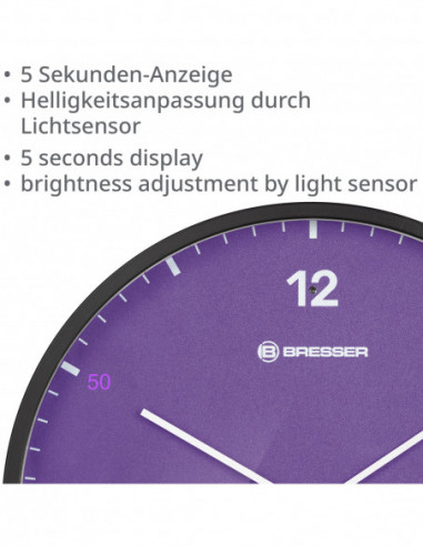 BRESSER MyTime LEDsec wall clock 24...