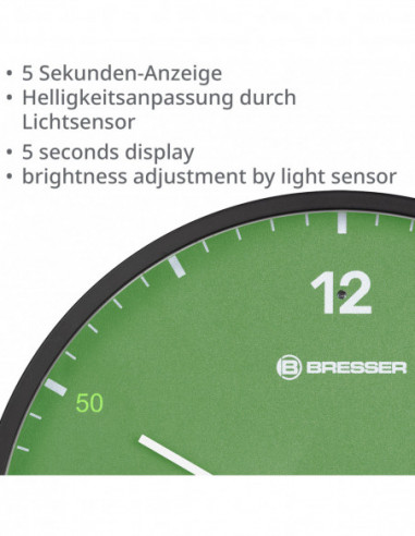 BRESSER MyTime LEDsec wall clock 24...