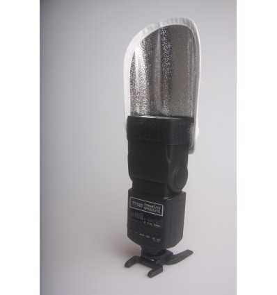 Strobist reflektor 14x17cm - Sølv & Hvid 3