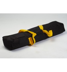 Lille stativ taske m. gul håndtag m. lomme på front