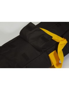 Lille stativ taske m. gul håndtag m. lomme på front 2