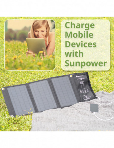 BRESSER Mobile Solar Charger 21 Watt...