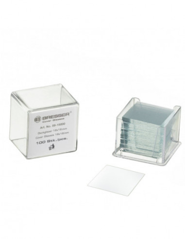 BRESSER Cover Plates 22 x 22 mm 100 pcs