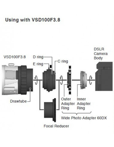Vixen Wide Photo Adapter 60DX for Nikon