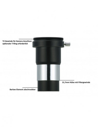 Vixen 2x Barlow Lens with T2 Thread