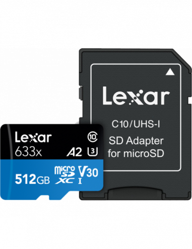Lexar microSDXC 633x UHS-I/A2/U3/10...
