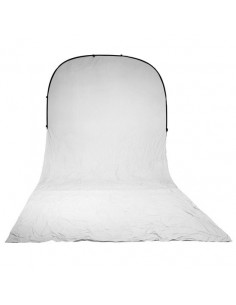 Foldbar baggrund med gulvforklæde - 150x200+200cm - Hvid 2