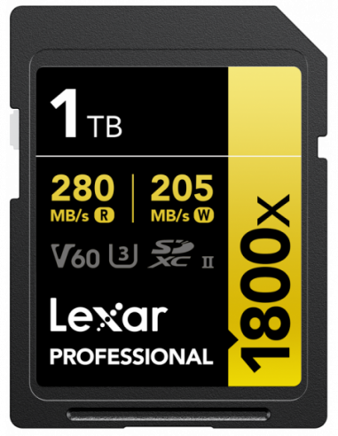 Lexar SDXC Pro 1800x U3 UHS-II...