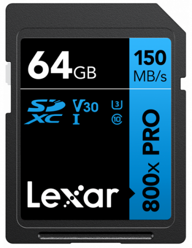 Lexar SDXC 800x Pro UHS-I cards, C10...