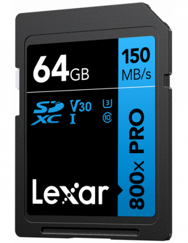 Lexar SDXC 800x Pro UHS-I cards, C10...