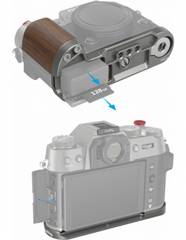 SmallRig 4736 Wooden L-Shape Grip for...