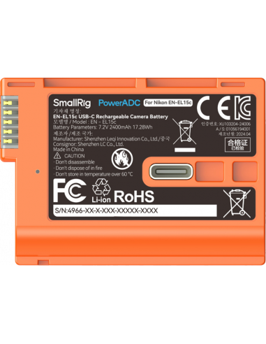 SmallRig 4966 EN-EL15c USB-C...