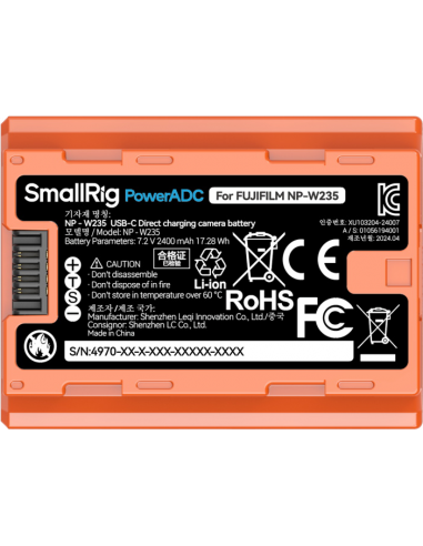 SmallRig 4970 NP-W235 USB-C...