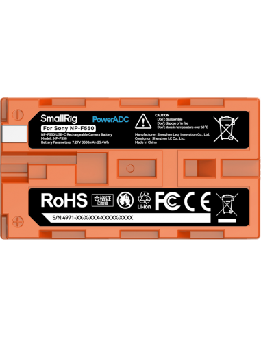 SmallRig 4971 NP-F550 USB-C...