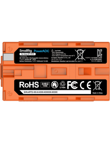 SmallRig 4972 NP-F970 USB-C...