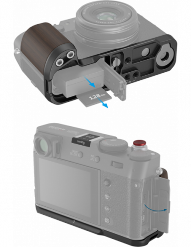 SmallRig 4805 Wooden L-Shape Grip for...