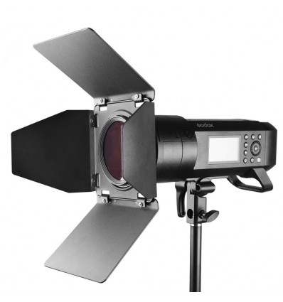 Barndoor med bicelle og 4 farvefiltre til AD400pro keylight reflektor