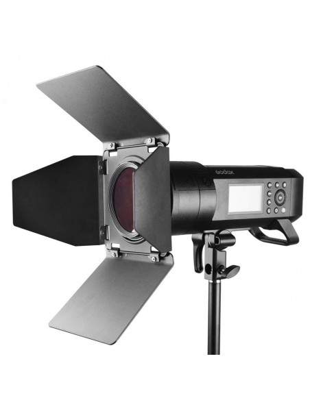 Barndoor med bicelle og 4 farvefiltre til AD400pro keylight reflektor