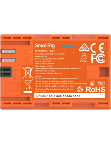 SmallRig 5407 Camera Battery USB-C...