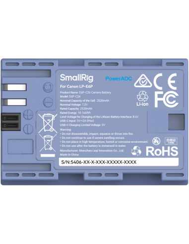 SmallRig 5406 Camera Battery USB-C...