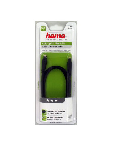 HAMA Kabel Audio Optisk Guld Svart 0.75m