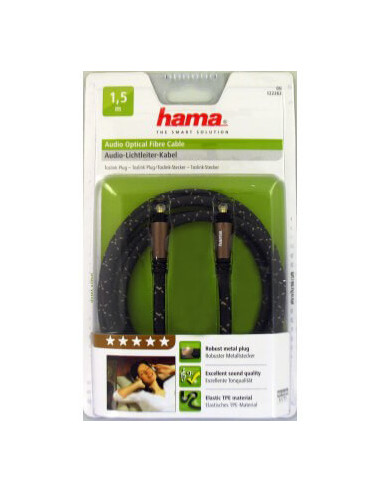 HAMA Kabel Audio Optisk Pro Svart 1.5m