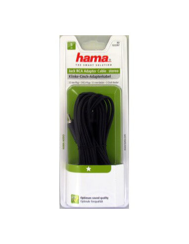 HAMA Kabel Audio 3.5mm-2xRCA Svart 5m