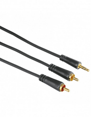 HAMA Kabel Audio 3.5mm-2xRCA Guld...