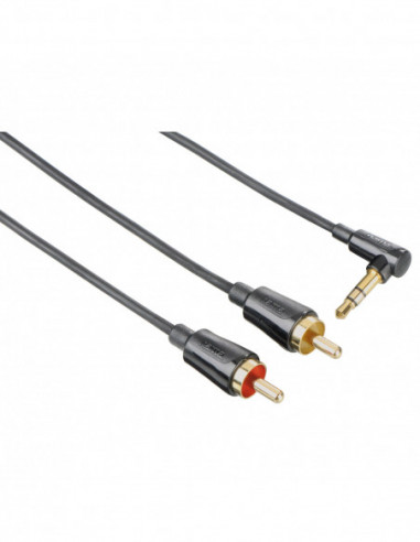 HAMA Kabel Audio 3.5mm-2xRCA Vinklad...