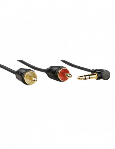 HAMA Kabel Audio 3.5mm-2xRCA Vinklad...