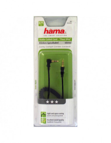 HAMA Kabel Audio 3.5mm-3.5mm Vinklad...