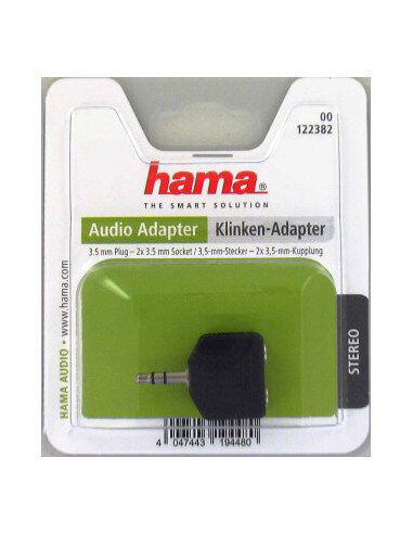 HAMA Adapter Audio 2x3.5mm- 3.5mm...
