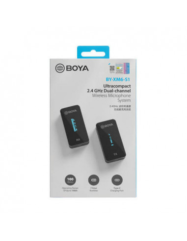 BOYA Wireless Microphone x1 BY-XM6-S1...