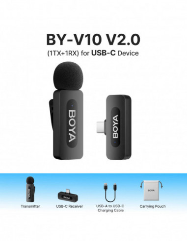 BOYA Wireless Microphone x1 BY-V10...