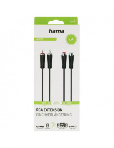 HAMA Cable Audio Extension 2 RCA...