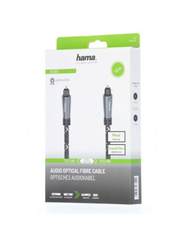 HAMA Cable ODT Metal Black 1.5m