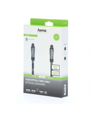 HAMA Cable ODT Metal Black 3.0m