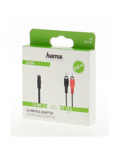 HAMA Adapter Audio 2x RCA to 3.5 Stereo